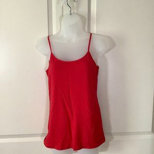Time and Tru Cami Women's Size Medium Cotton Blend Red Adjustable Straps